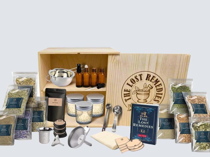 The Lost Remedies Kit — 10 Medicinal Plants + Complete Herbalist Tool Set + Guide & Body Map