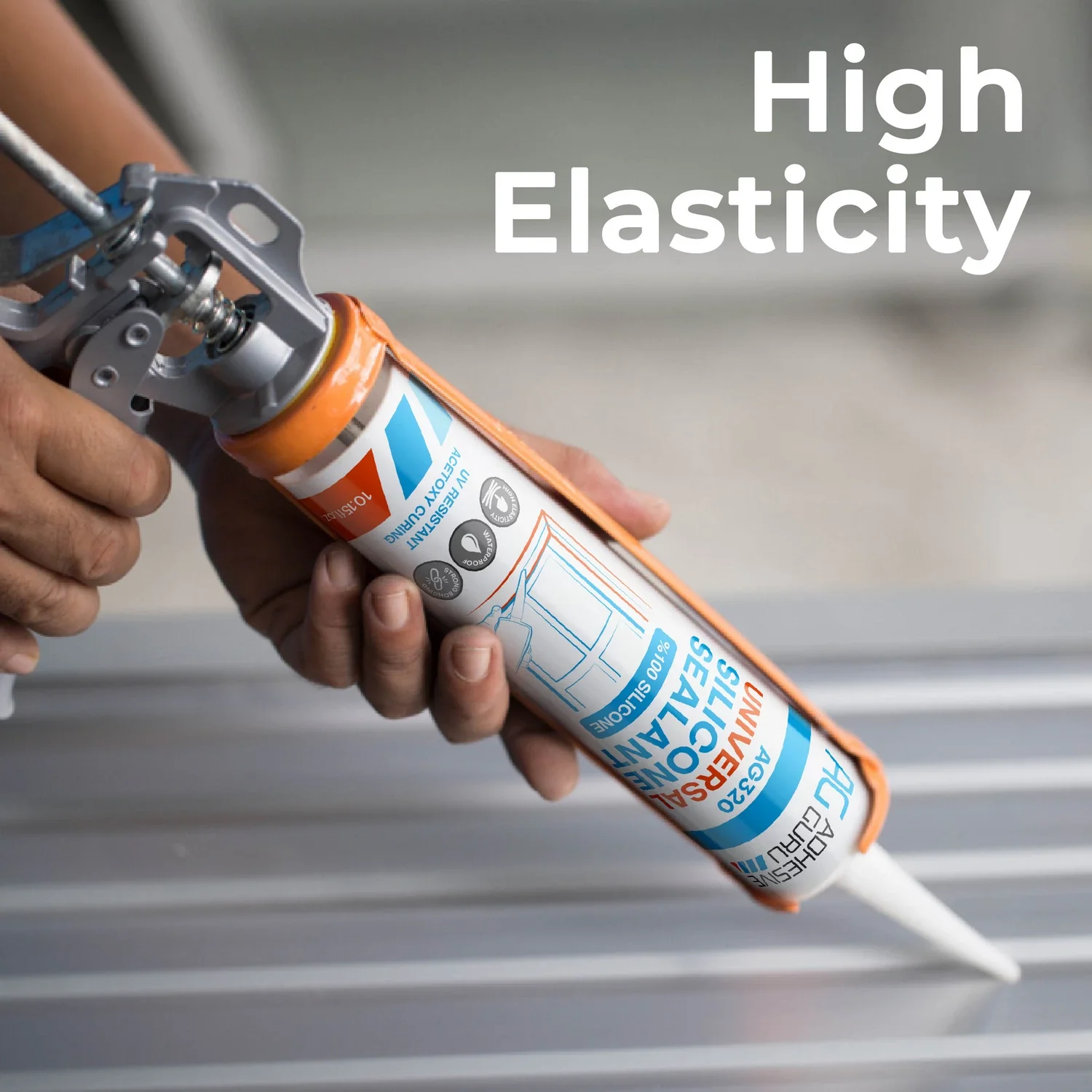 Universal Silicone Sealant - 100% - 10.15 fl oz - Transparent - ADHESIVE GURU AG320