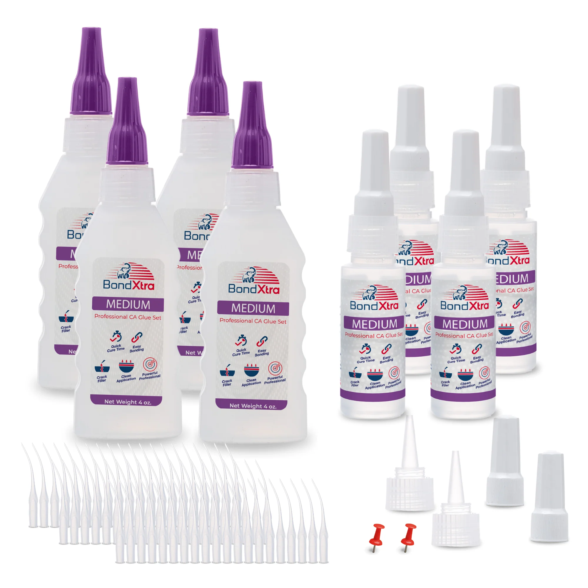 BONDXTRA - CA Glue Set - Medium Viscosity - 16 oz - BXM16