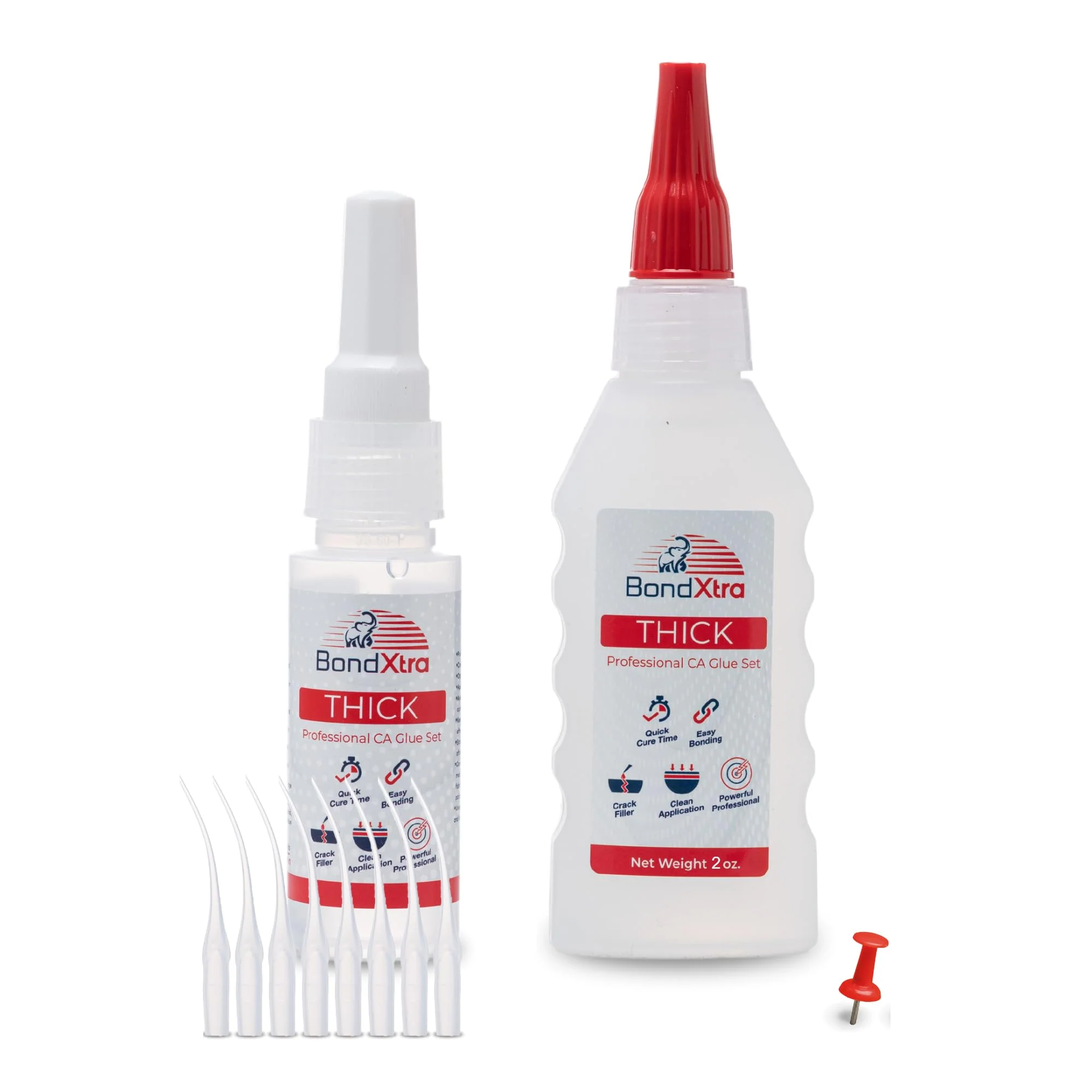 BONDXTRA CA Glue Set - Thick Viscosity - 2 oz - BX2