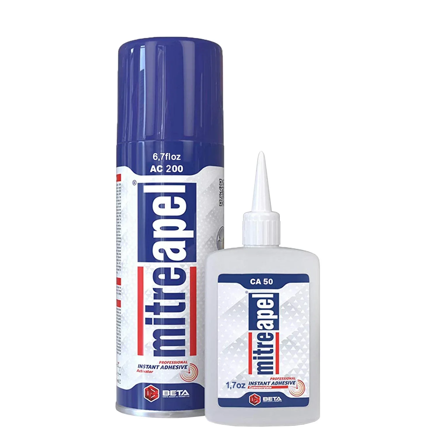 MITREAPEL Super CA Glue with Activator 3.5 oz & 13.5 fl oz - AC400