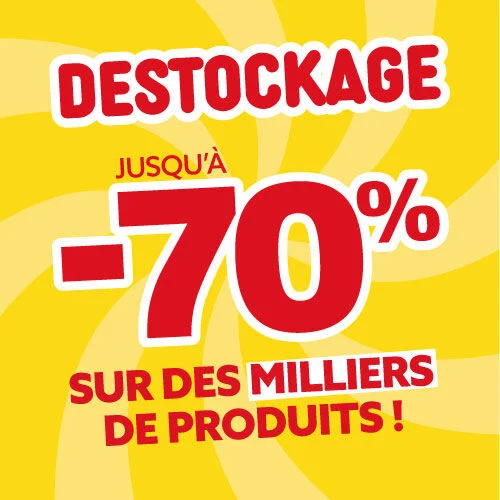 Liquidation en magasin - 70 % de réduction