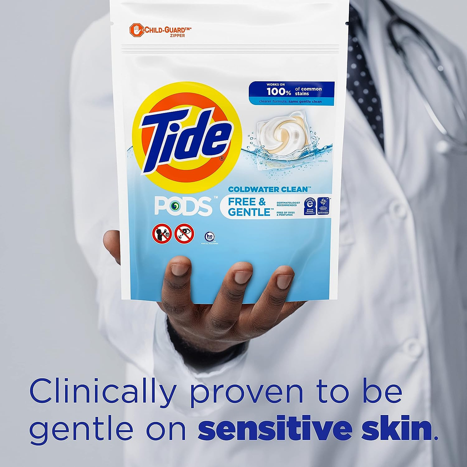 Tide PODS Free & Gentle Laundry Detergent Soap Pods, 81 count