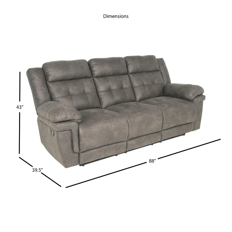 Elida 88'' Pillow Top Arm Reclining Sofa