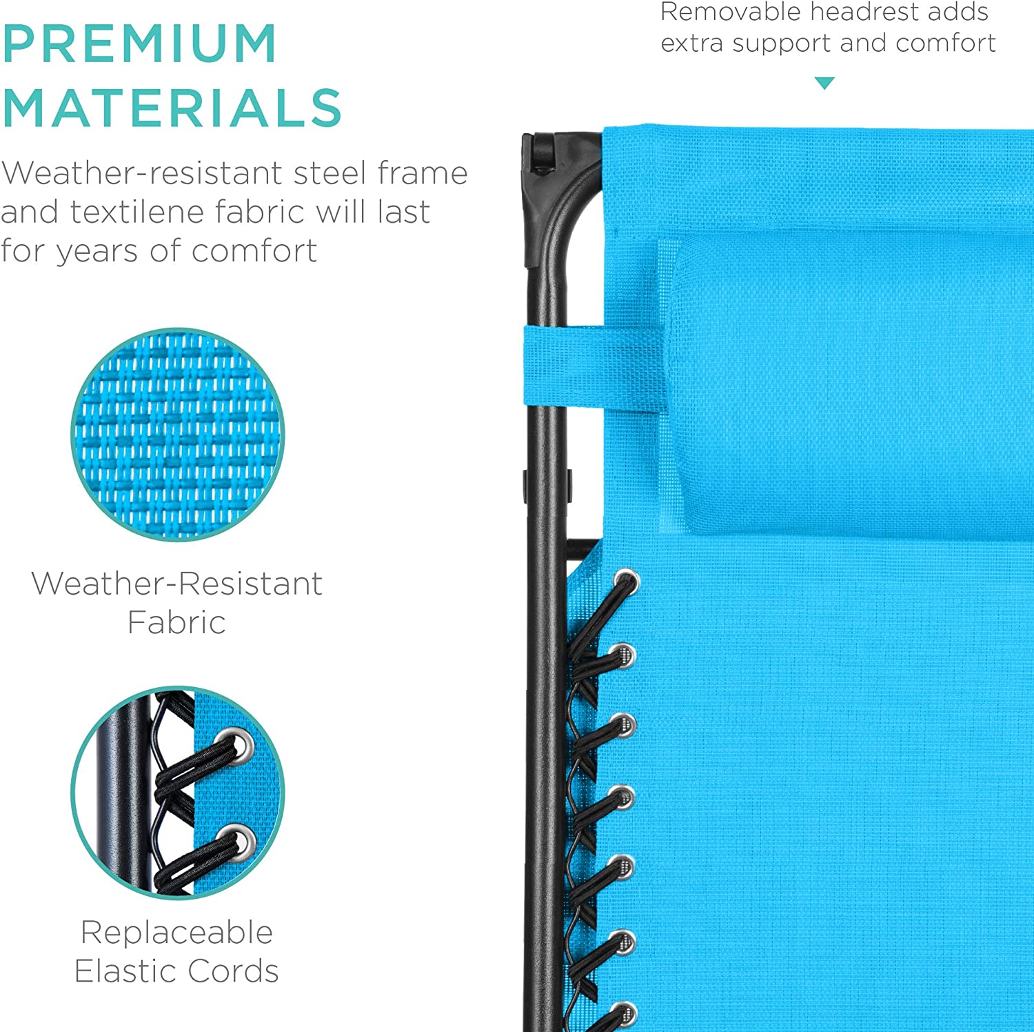 Folding Zero Gravity Outdoor Recliner Patio Lounge Chair w/Adjustable Canopy Shade, Headrest, Side Accessory Tray, Textilene Mesh - Beige