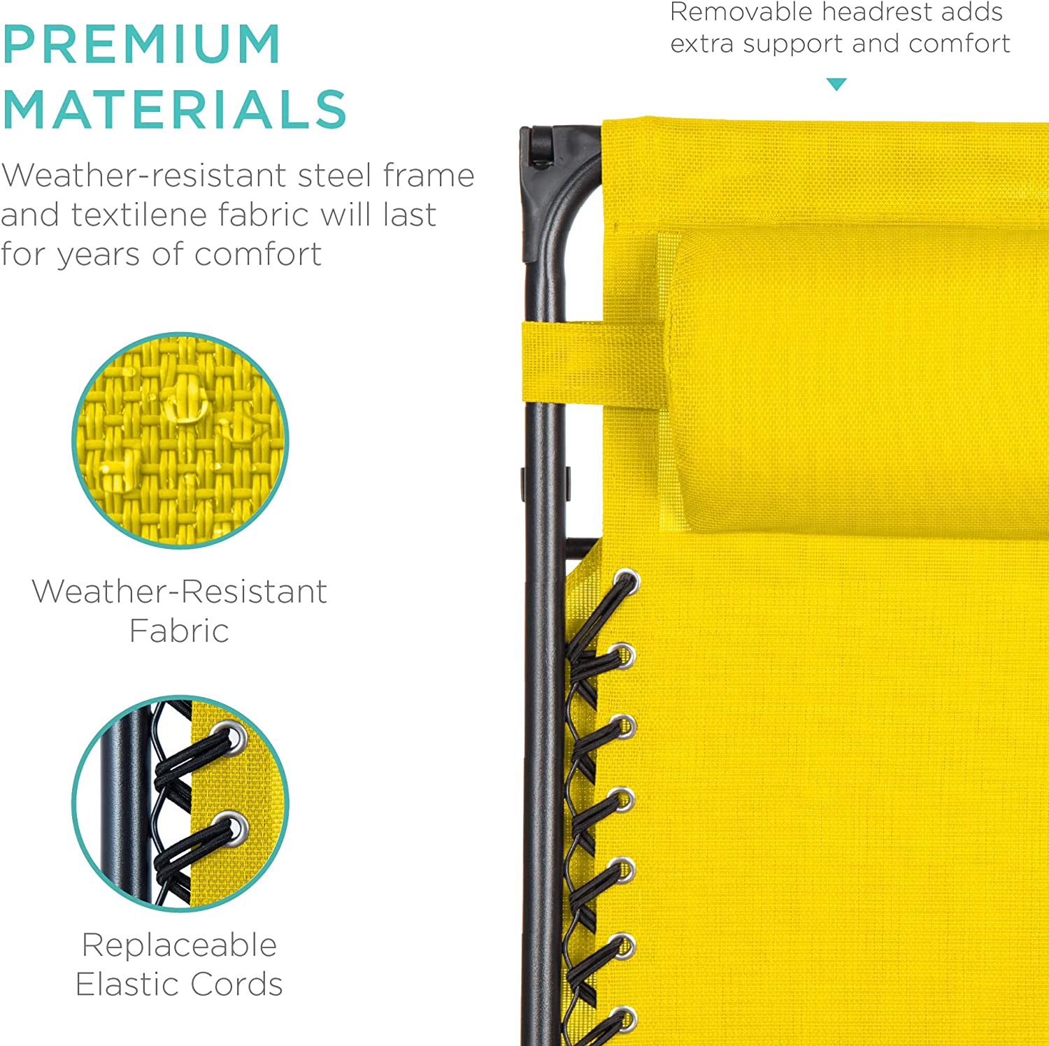 Folding Zero Gravity Outdoor Recliner Patio Lounge Chair w/Adjustable Canopy Shade, Headrest, Side Accessory Tray, Textilene Mesh - Beige