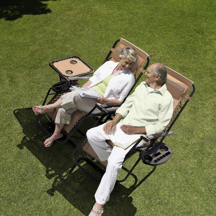 Gavyn Reclining/Folding Zero Gravity Chair with Cushion