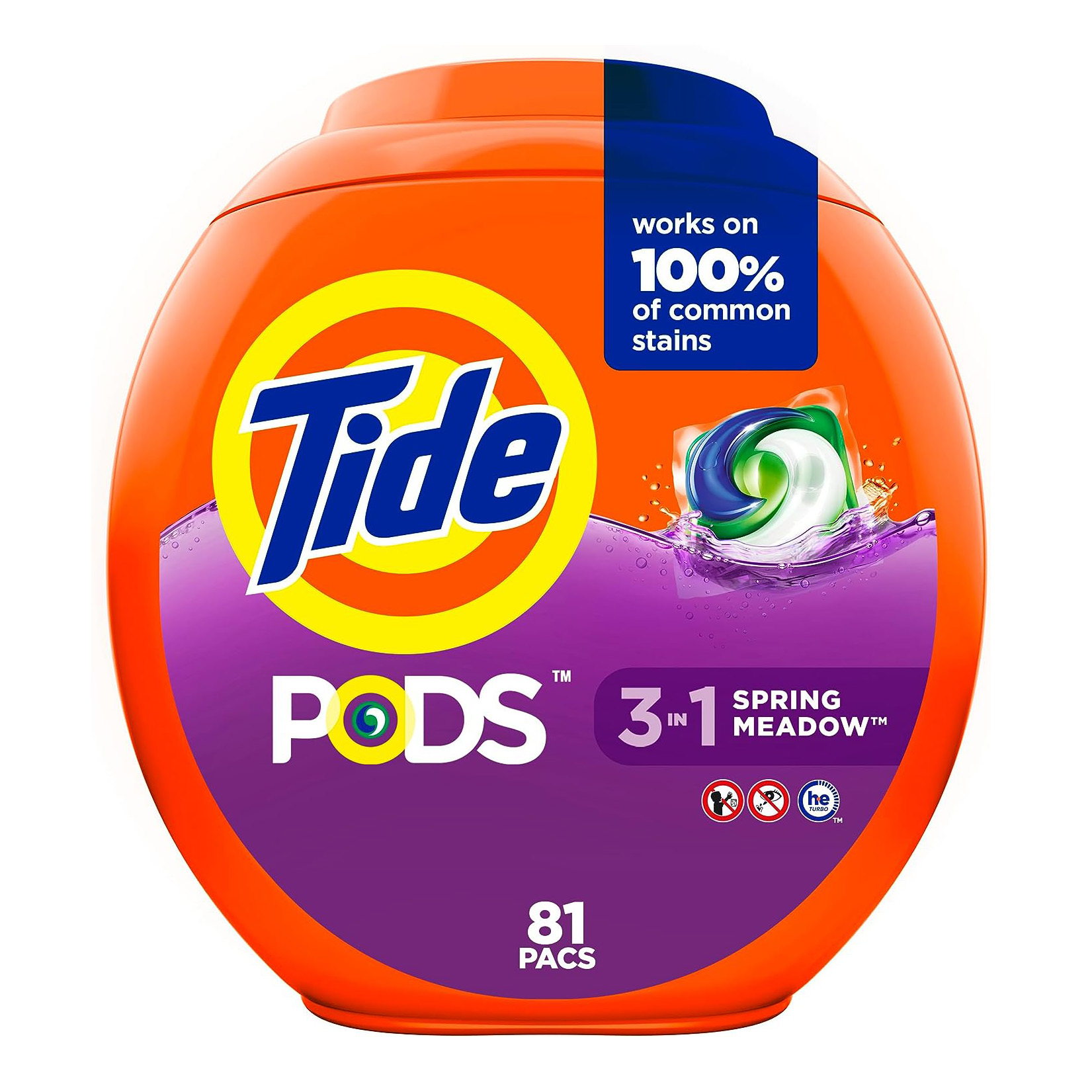 Tide PODS Laundry Detergent Soap Pods, Spring Meadow, 81 count