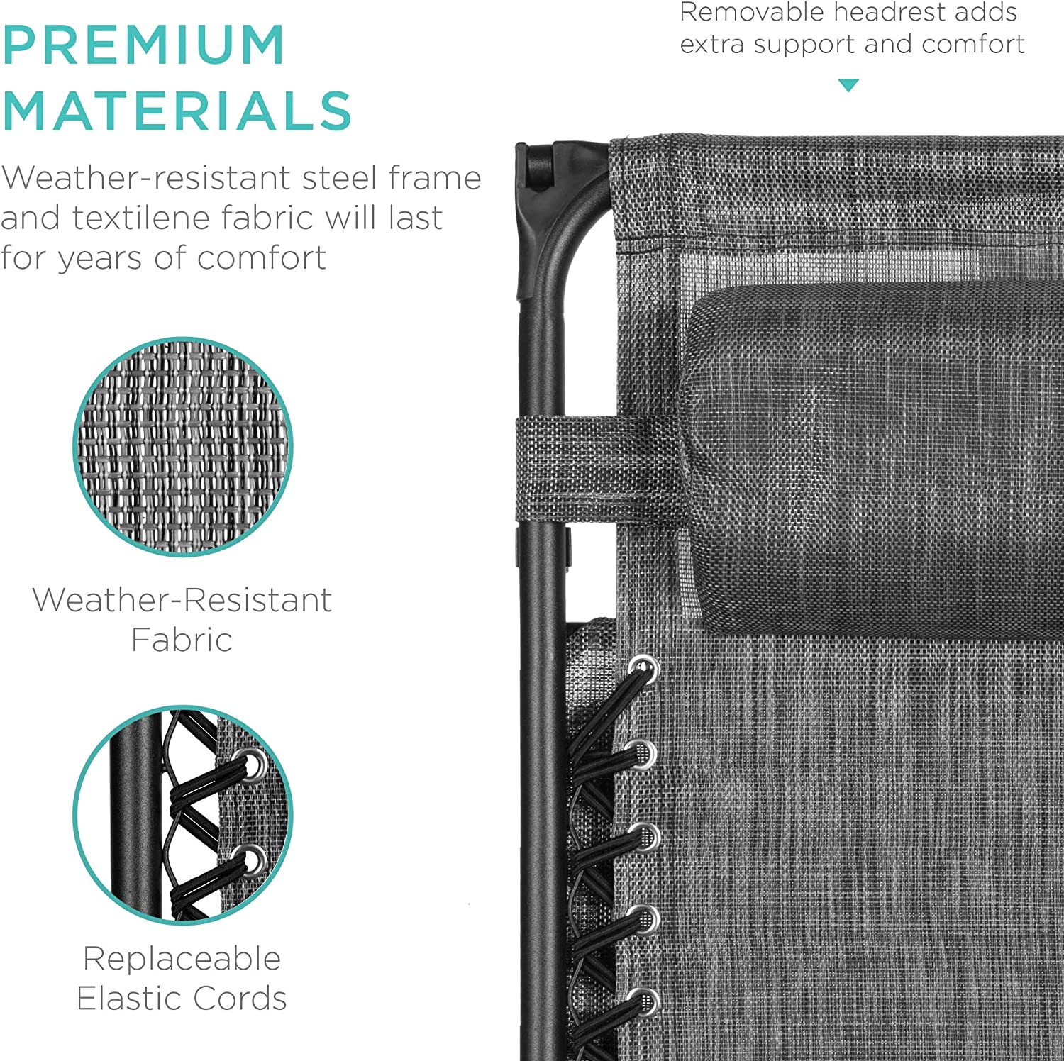 Folding Zero Gravity Outdoor Recliner Patio Lounge Chair w/Adjustable Canopy Shade, Headrest, Side Accessory Tray, Textilene Mesh - Beige