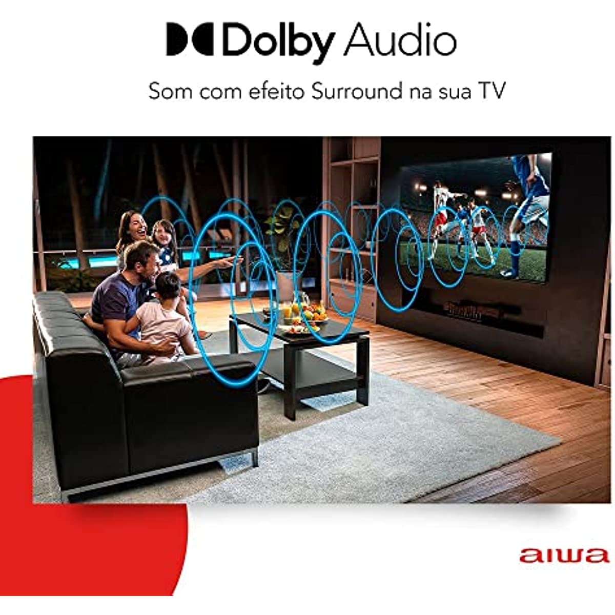 SmartTV Aiwa 50” 4K, Borda Ultrafina, HDR10, Dolby Áudio - AWS-TV-50-BL-01 TV 50