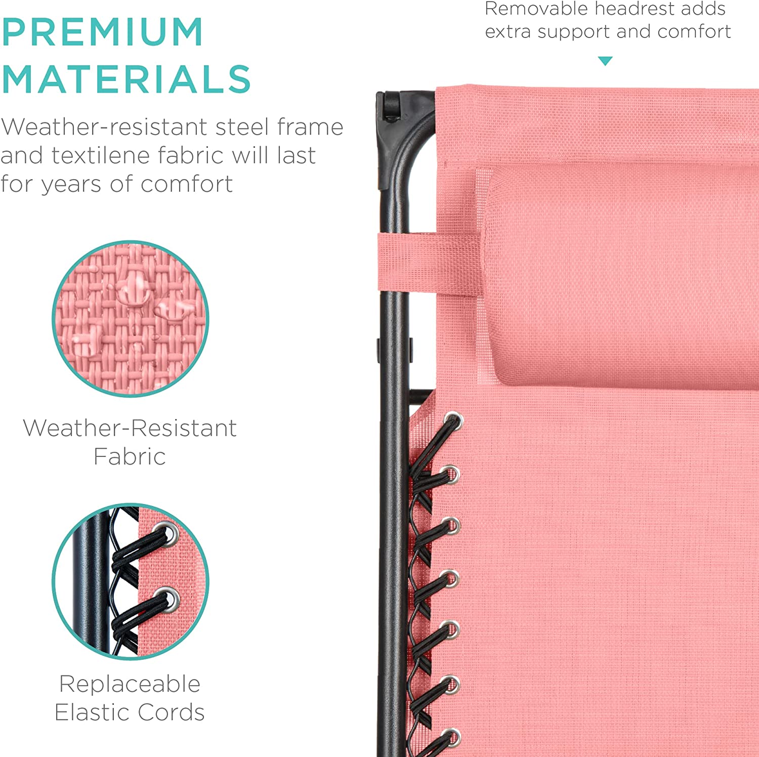 Folding Zero Gravity Outdoor Recliner Patio Lounge Chair w/Adjustable Canopy Shade, Headrest, Side Accessory Tray, Textilene Mesh - Beige