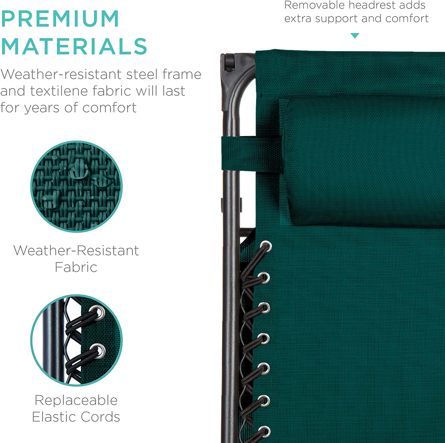 Folding Zero Gravity Outdoor Recliner Patio Lounge Chair w/Adjustable Canopy Shade, Headrest, Side Accessory Tray, Textilene Mesh - Beige