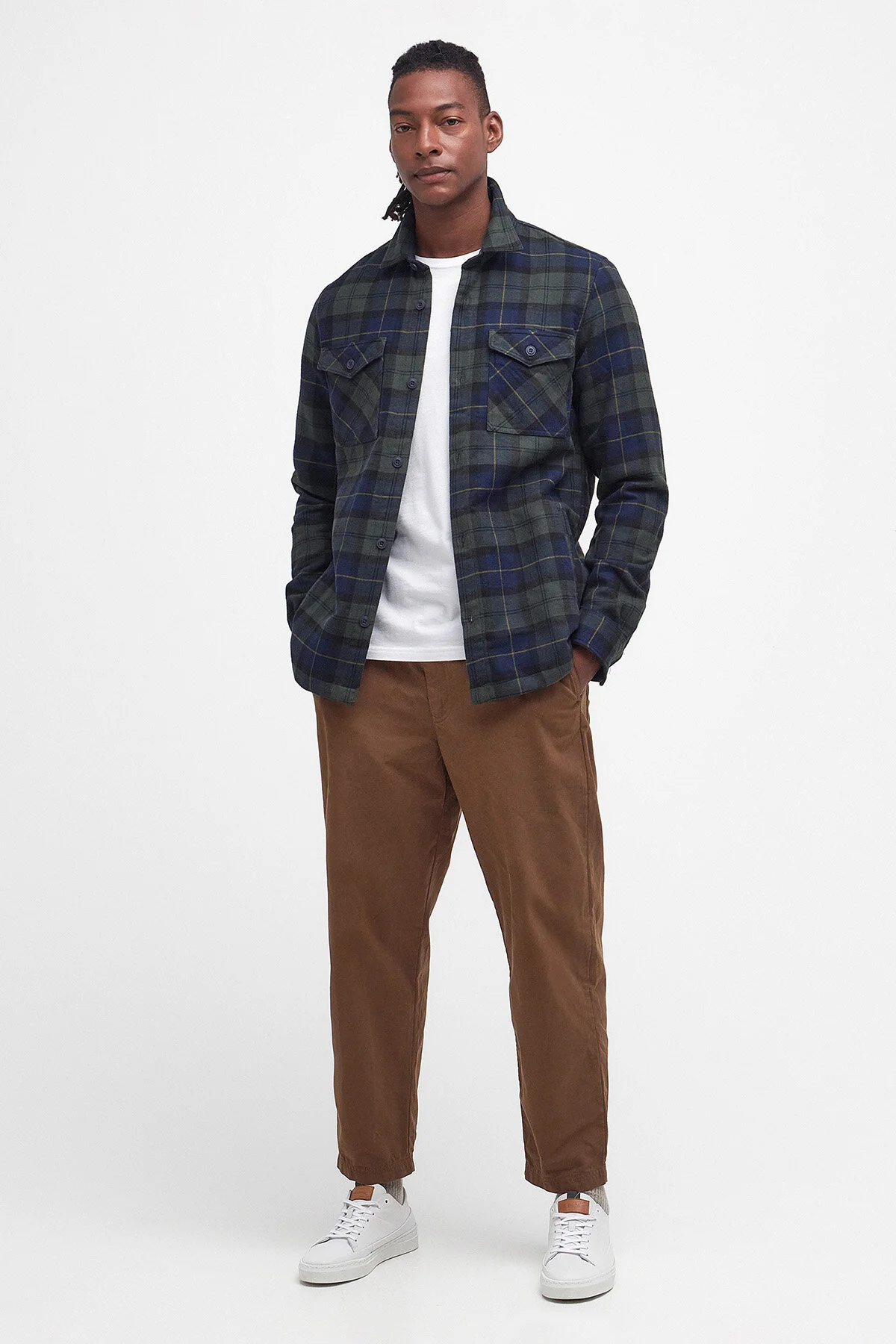 Cannich Overshirt - OLIVE NIGHT TARTAN