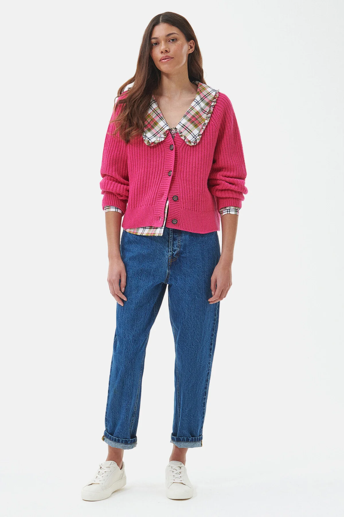 Bracken Knitted Cardigan - PINK DAHLIA