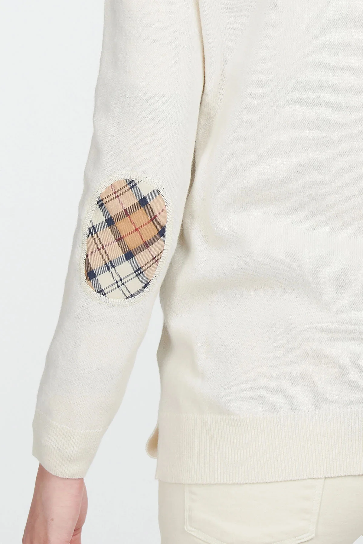 Wool and Cotton Sweater - CREAM HESSIAN TARTAR