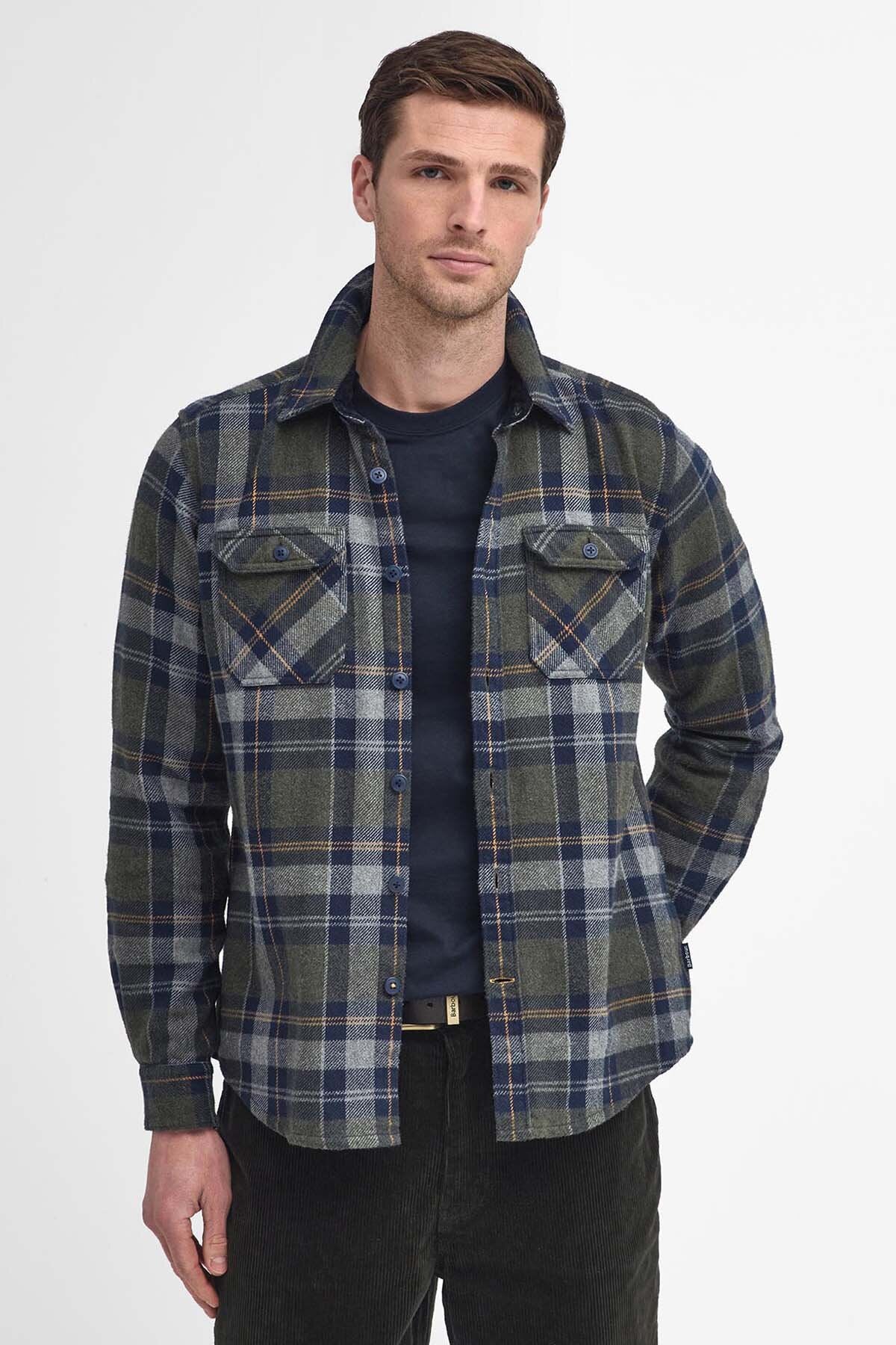 Snowcap Tailored Long-Sleeved Shirt - OLIVE MARL