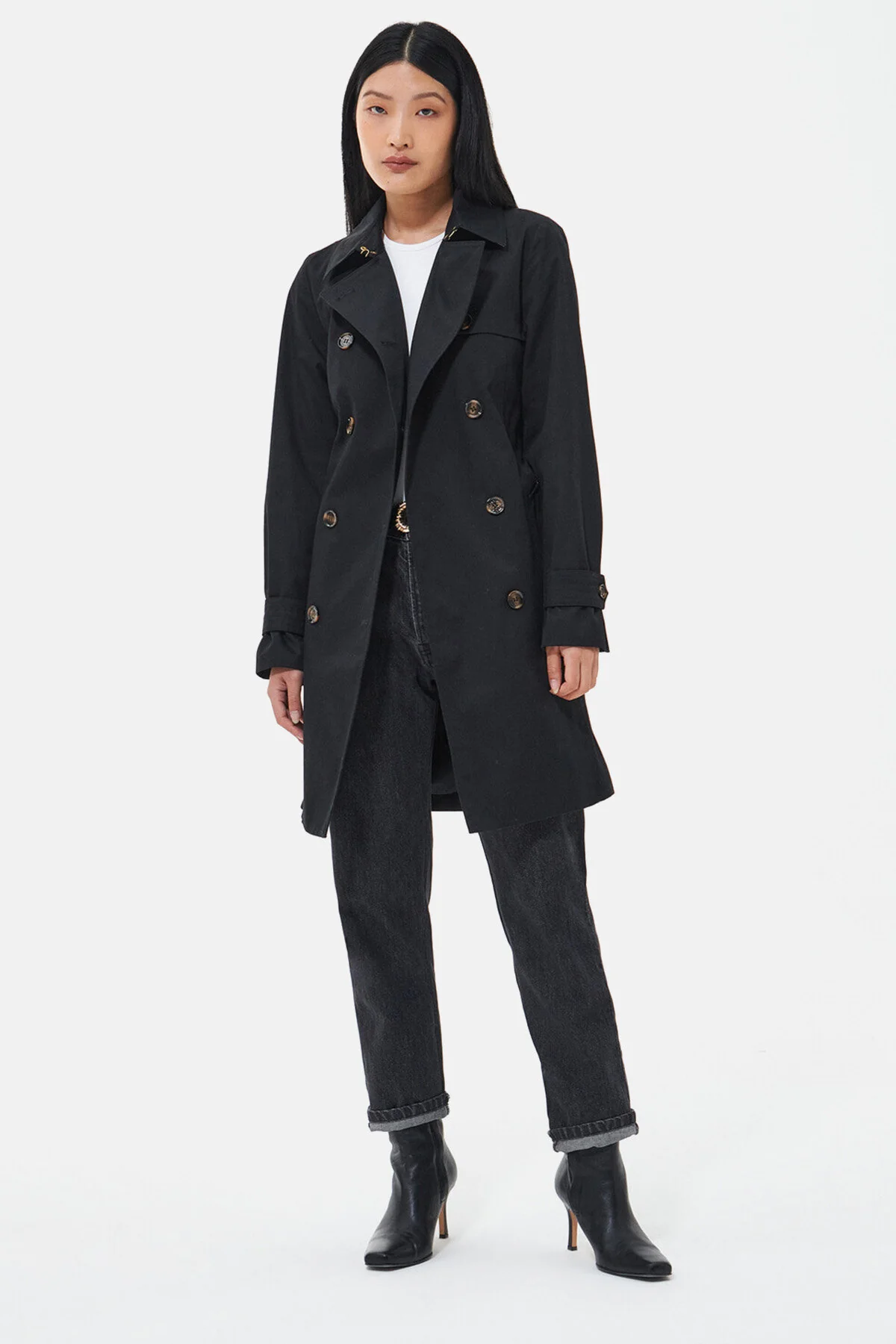 Short Greta Showerproof - BLACK/ANCIENT POPLAR