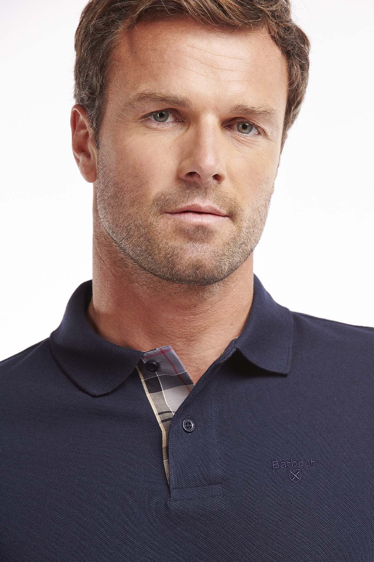 Essential Long-Sleeve Polo Shirt - NAVY