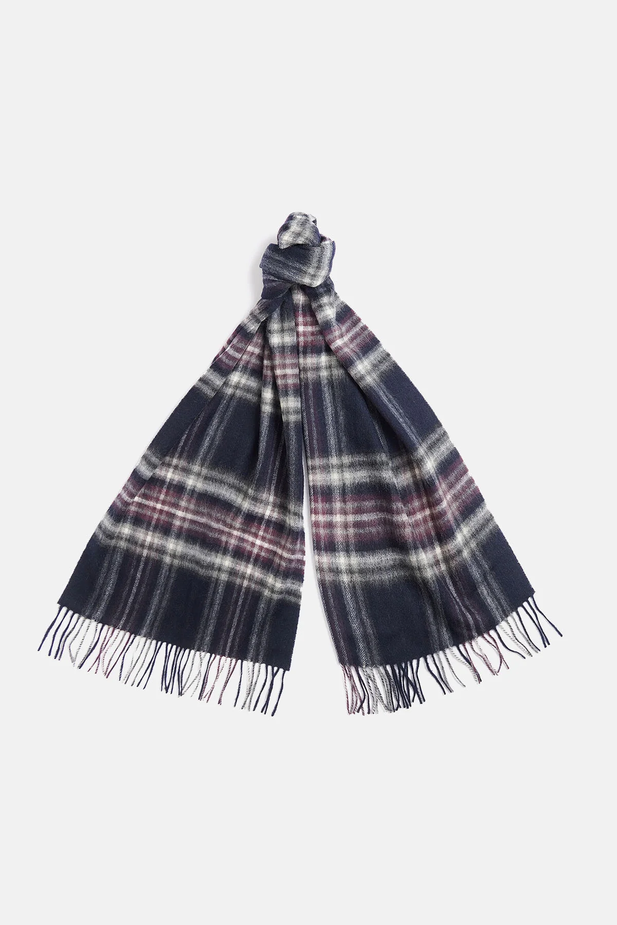 Torridon Check Scarf - BLACK SLATE TARTAN