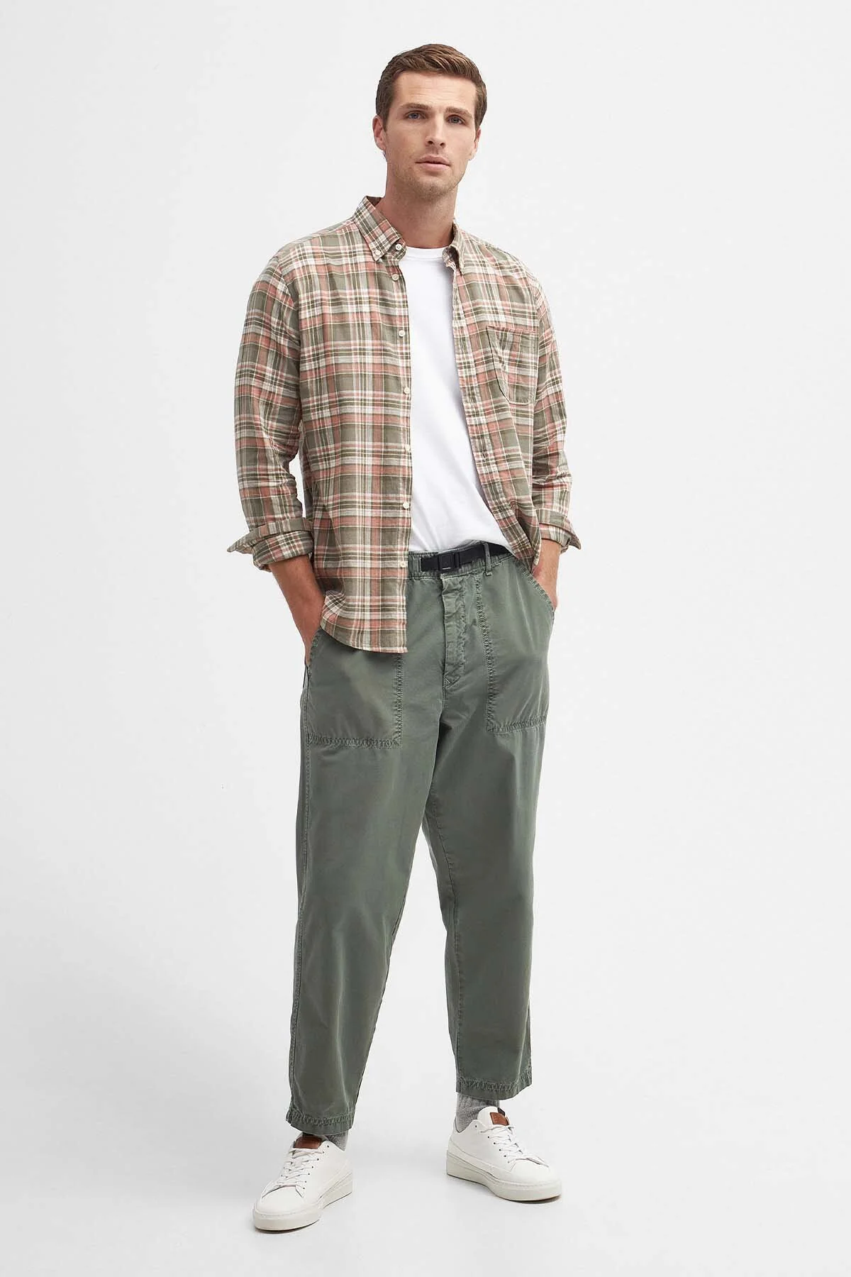 Grindle Straight-Leg Trousers - AGAVE GREEN