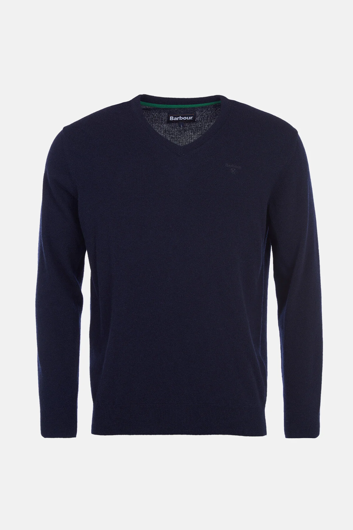 V Neck Wool Sweater - NAVY