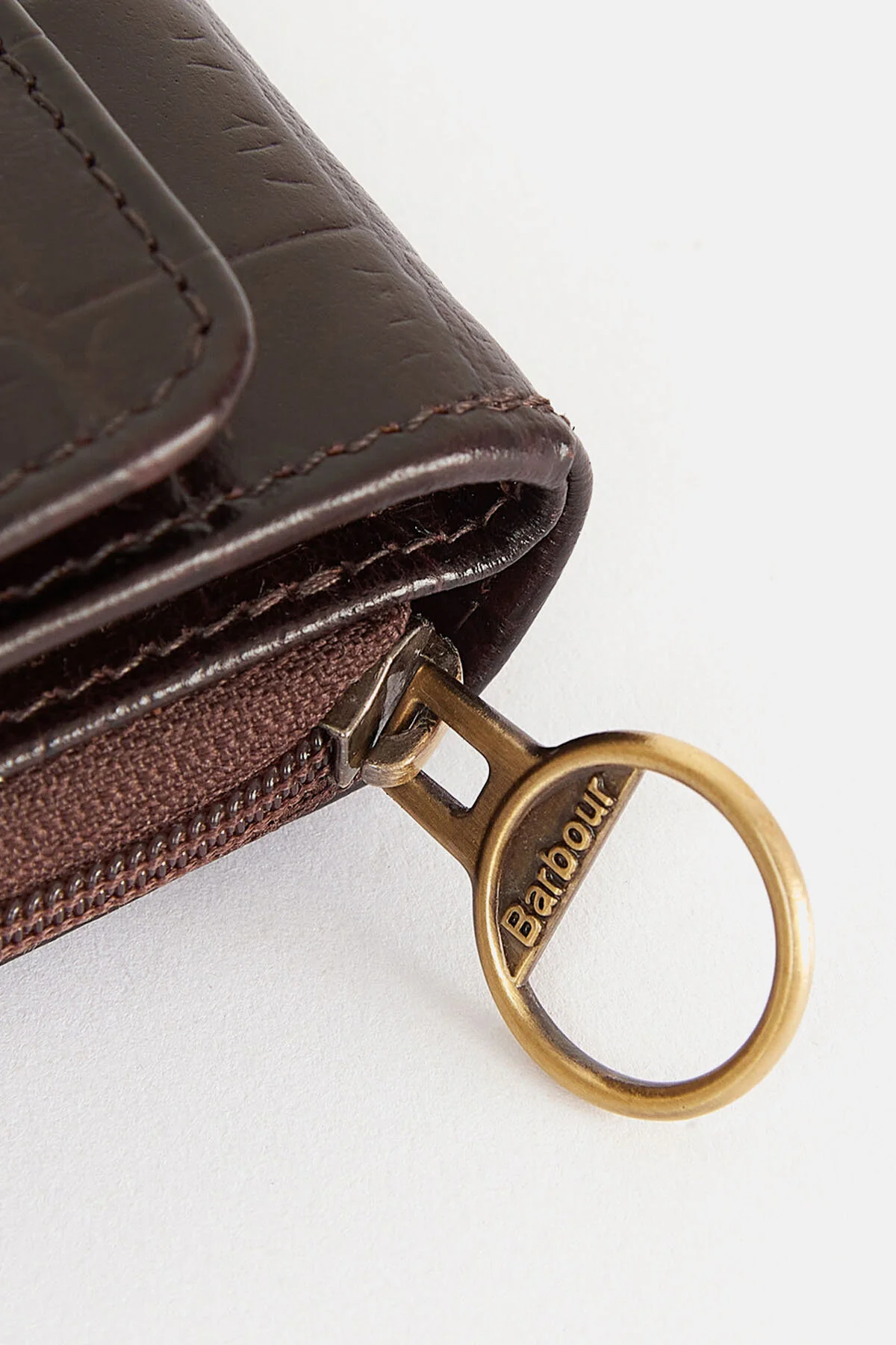 Croc French Purse - BLACK CHERRY