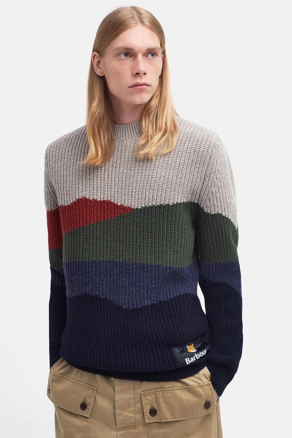 Landscape Knitted Jumper - NAVY