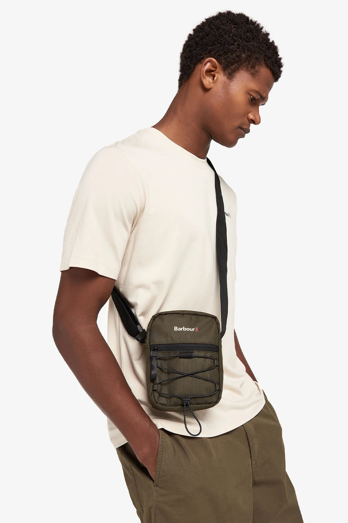 Arwin Canvas Crossbody Bag - OLIVE/BLACK