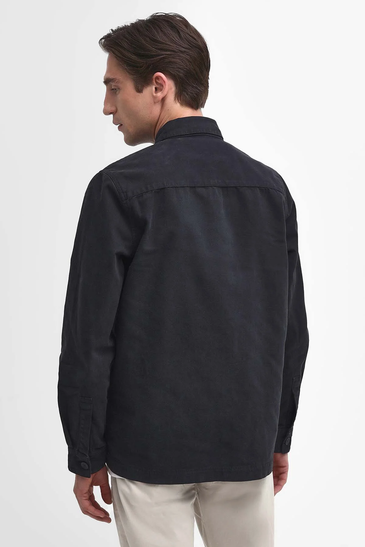 Washed Cotton Overshirt - NAVY