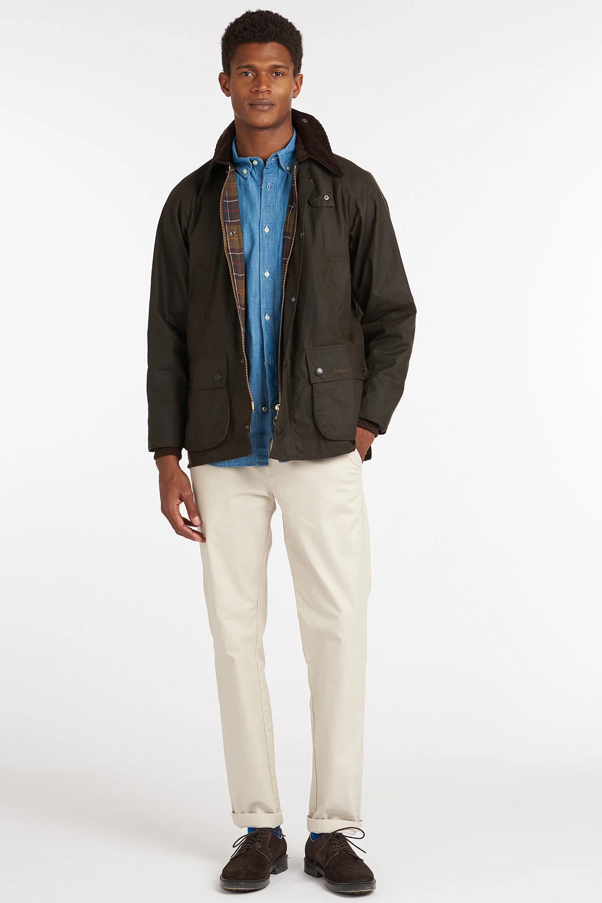 Classic Bedale Wax Jacket - OLIVE