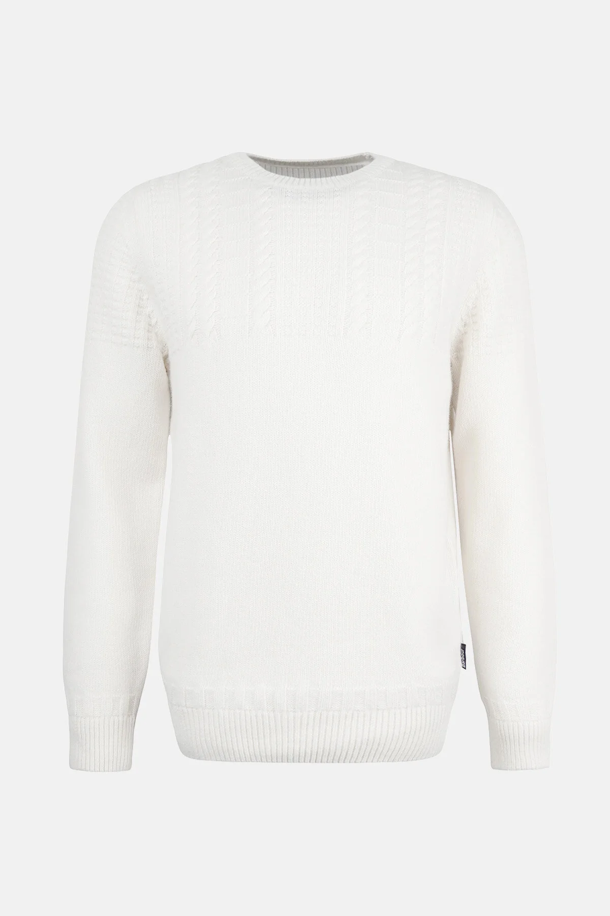Foremast Knitted Crew Neck Jumper - WHISPER WHITE