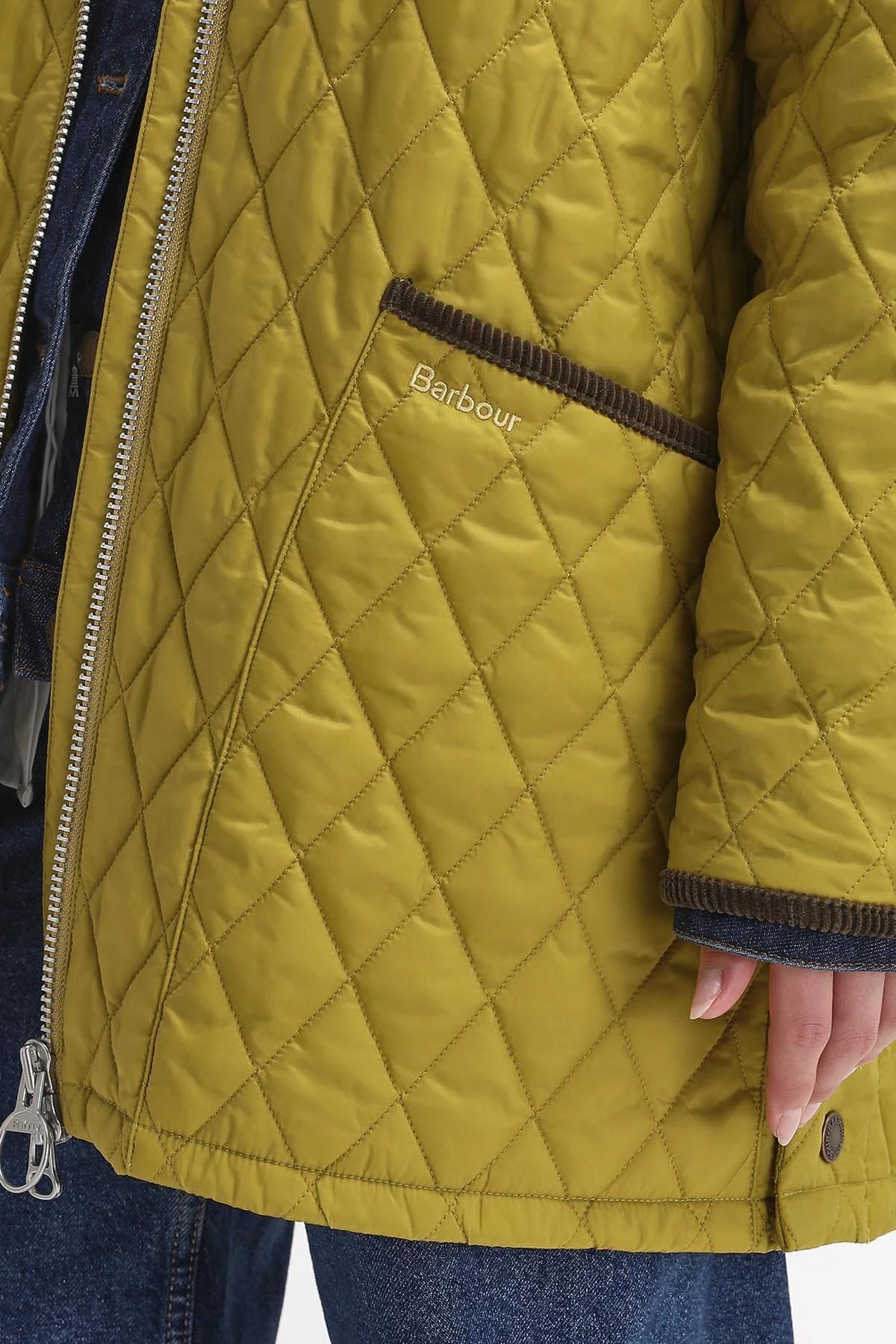 The Edit by Alexa Dominic Quilted Jacket - POLLEN/OLIVE