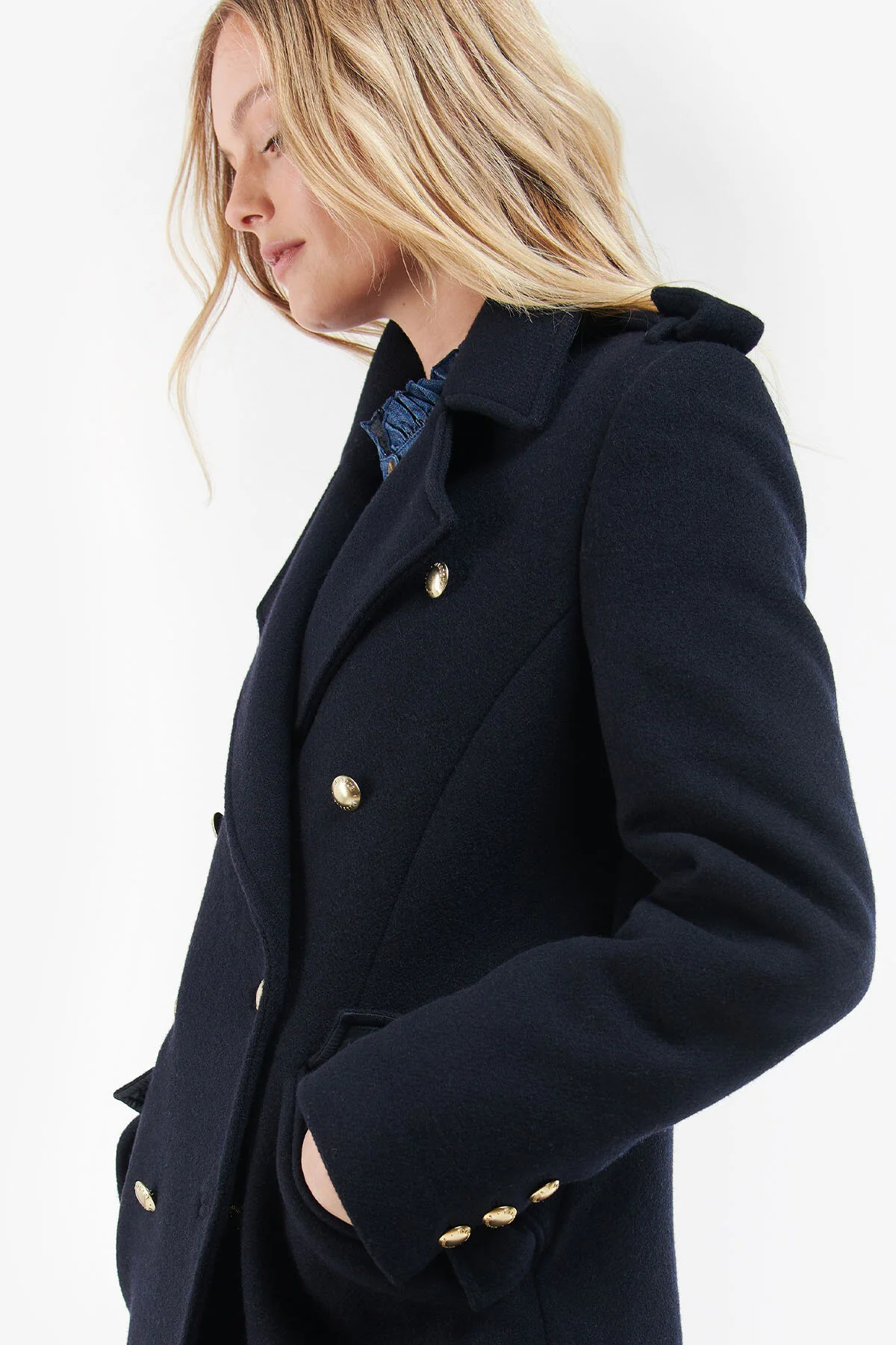 Inverraray Wool Coat - NAVY