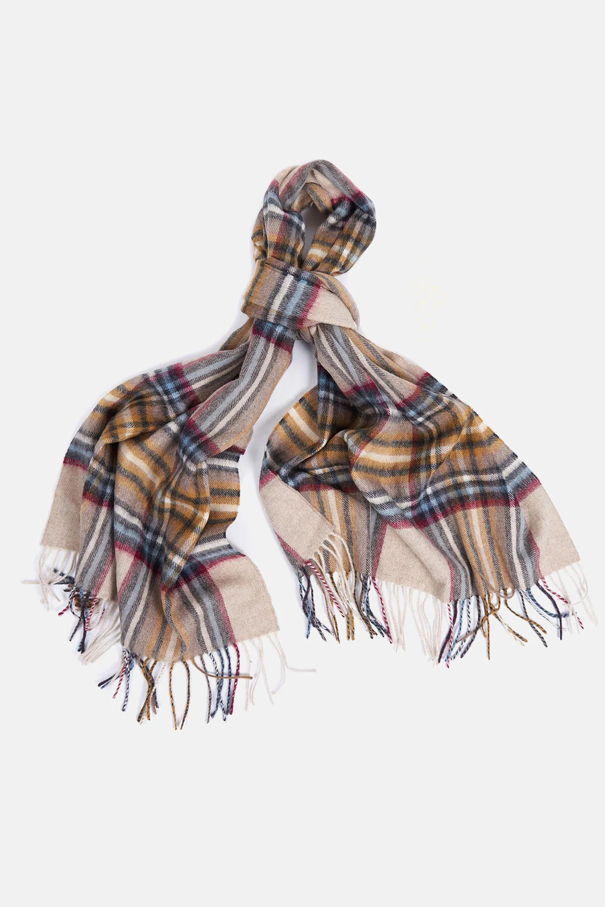 Lonnen Check Wrap - NATURAL GREY