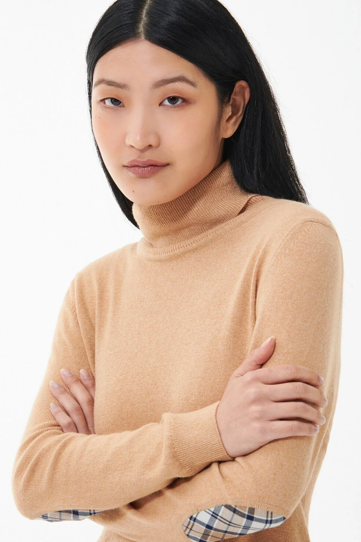 Pendle Roll-Neck Sweatshirt - CARAMEL/FAWN