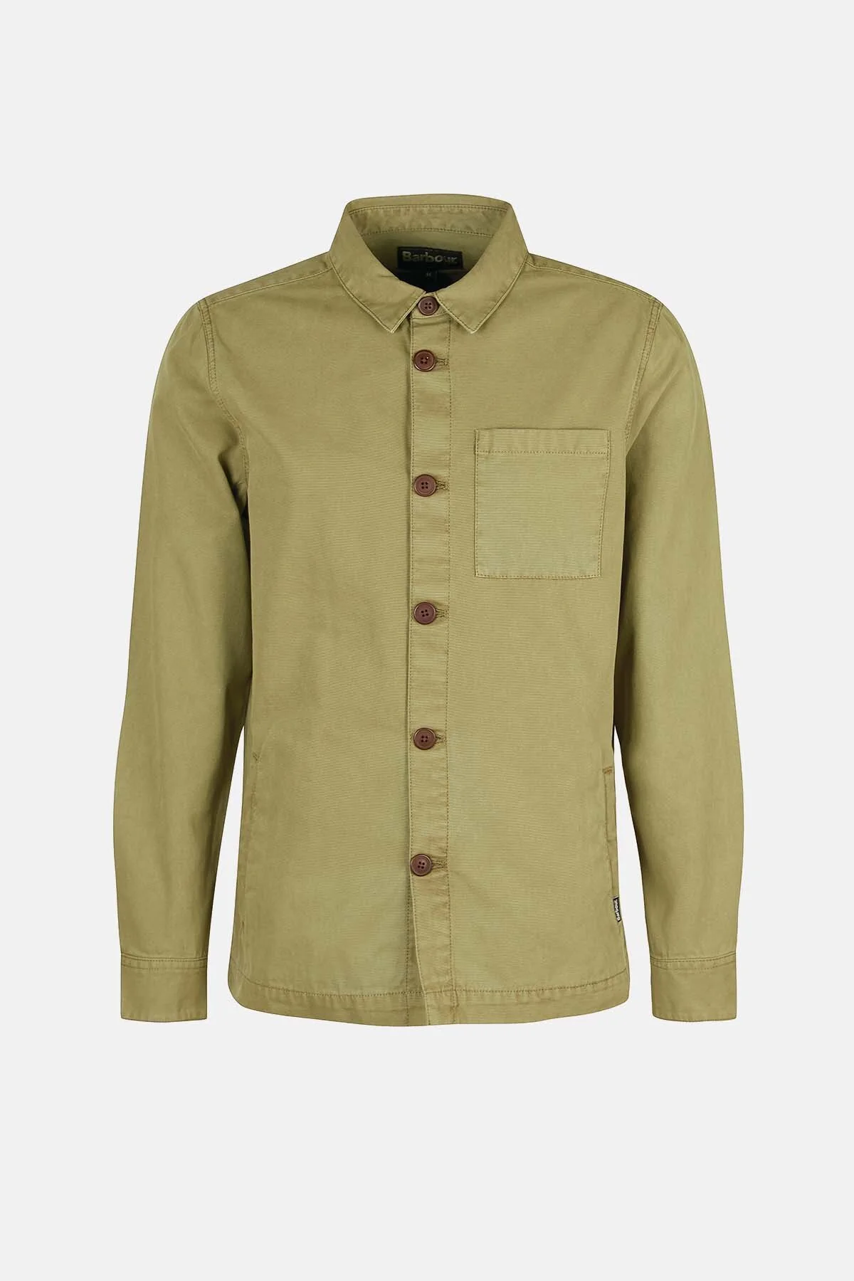 Washed Cotton Overshirt - BLEACHED OLIVE