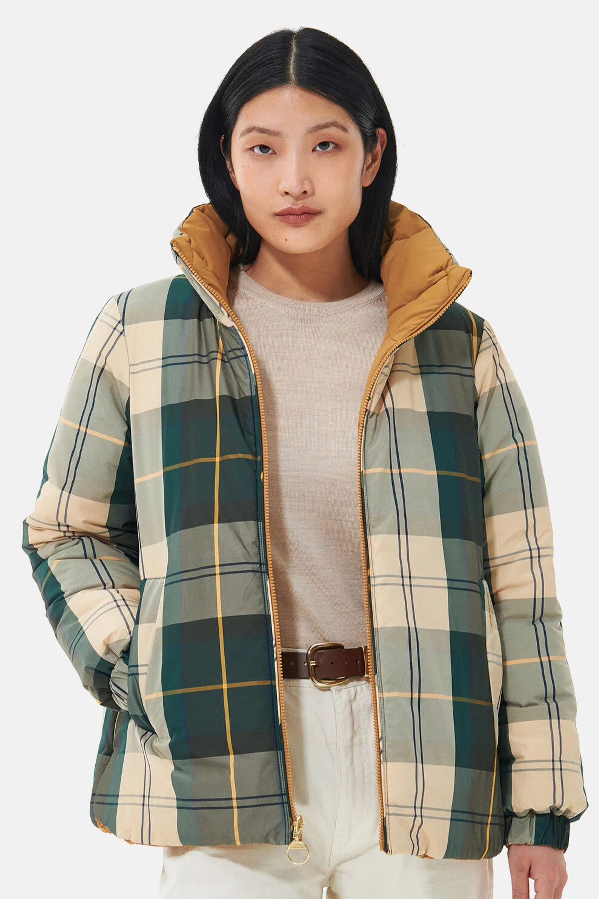 Reversible Hudswell Quilted Jacket - FAWN/ANCIENT