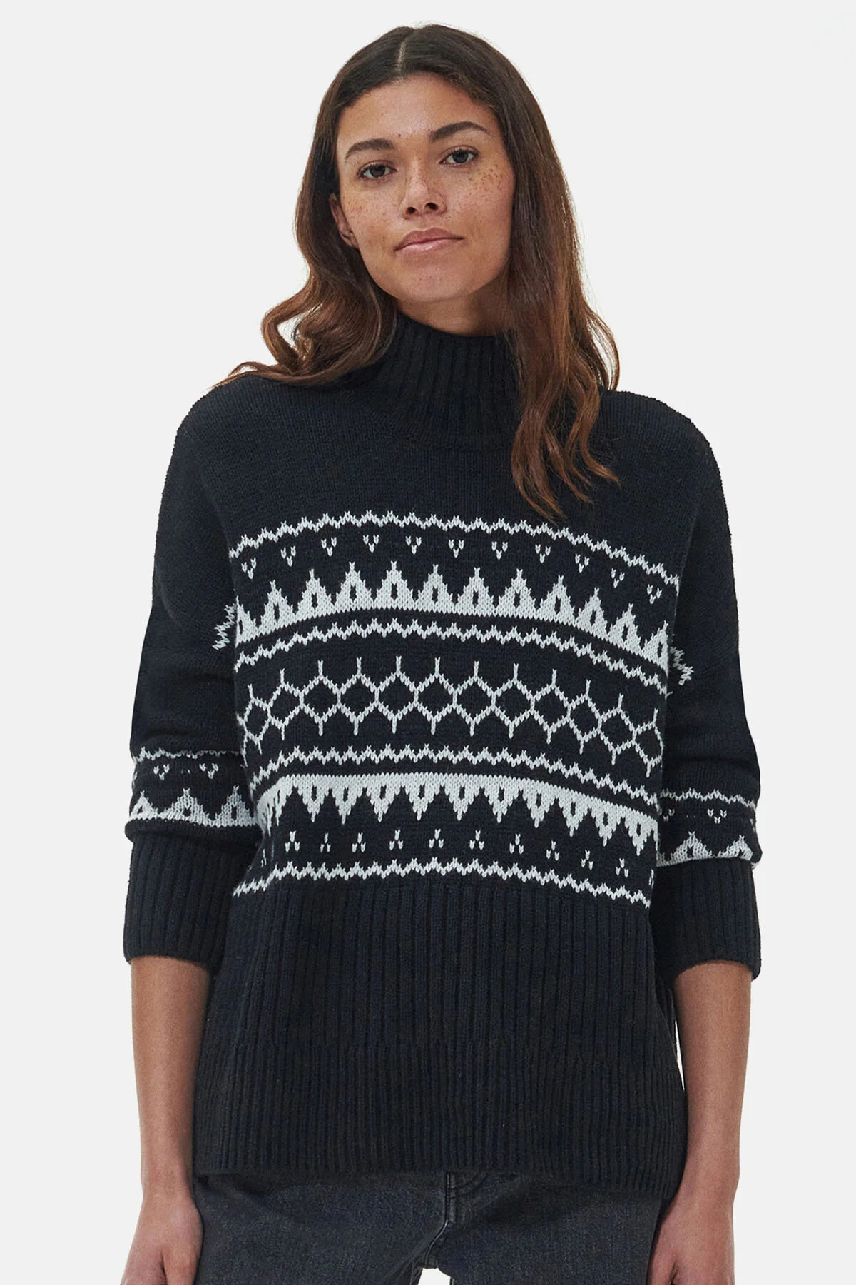 Pine Knitted Jumper - BLACK
