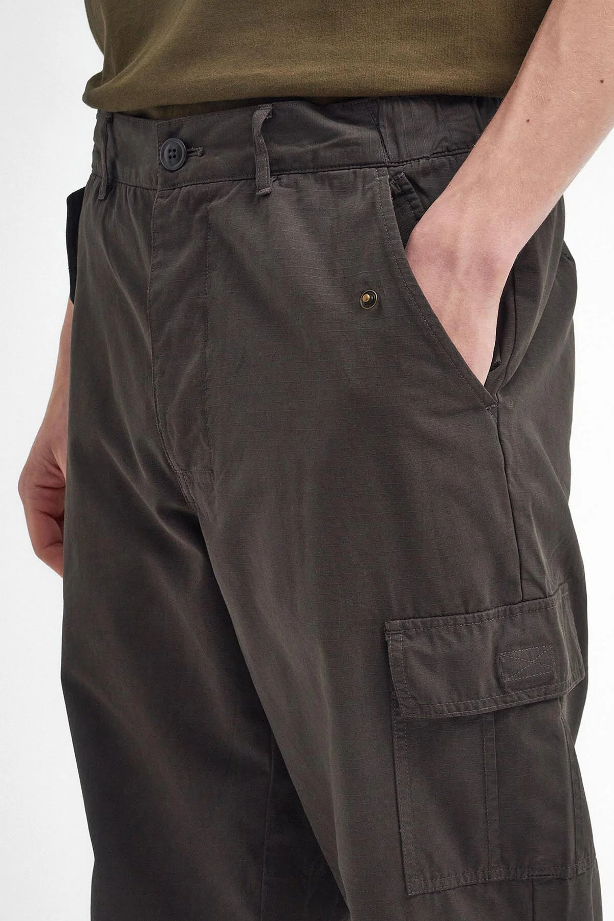 Portland Ripstop Cargo Trousers - BLACK/OLIVE