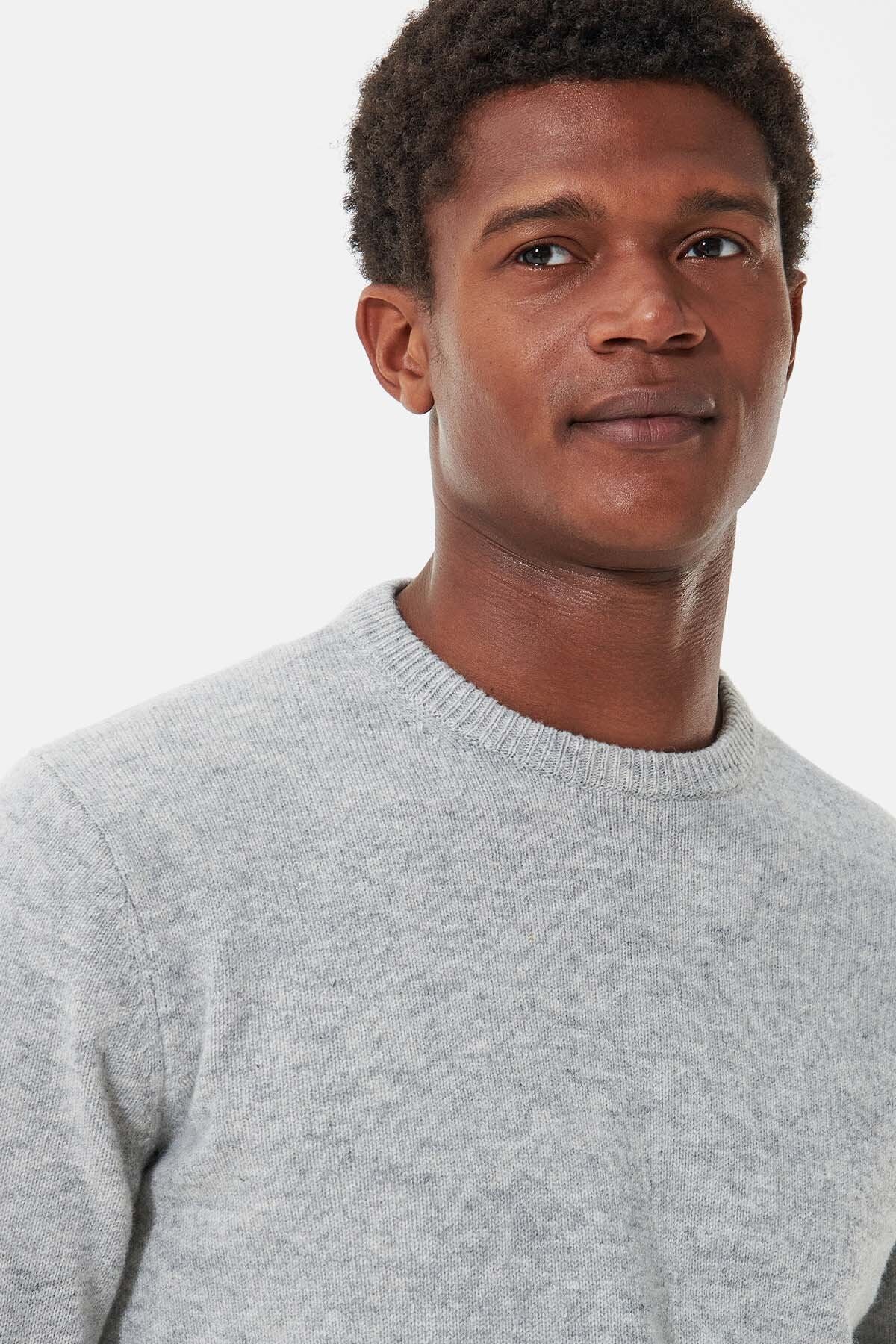 Essential Crew-Neck Sweatshirt - LIGHT GREY MARL