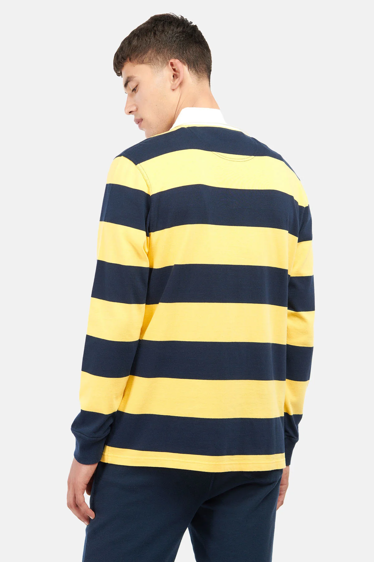 Hollywell Striped Rugby Shirt - NAVY
