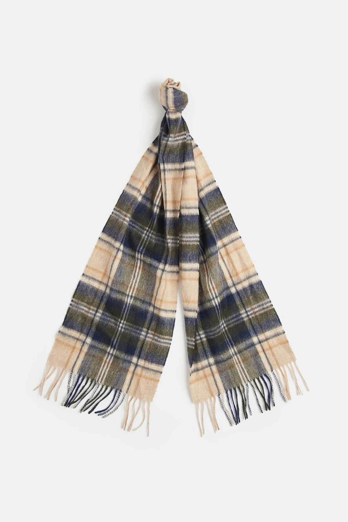 New Check Tartan Scarf - SAND BEIGE PLAID