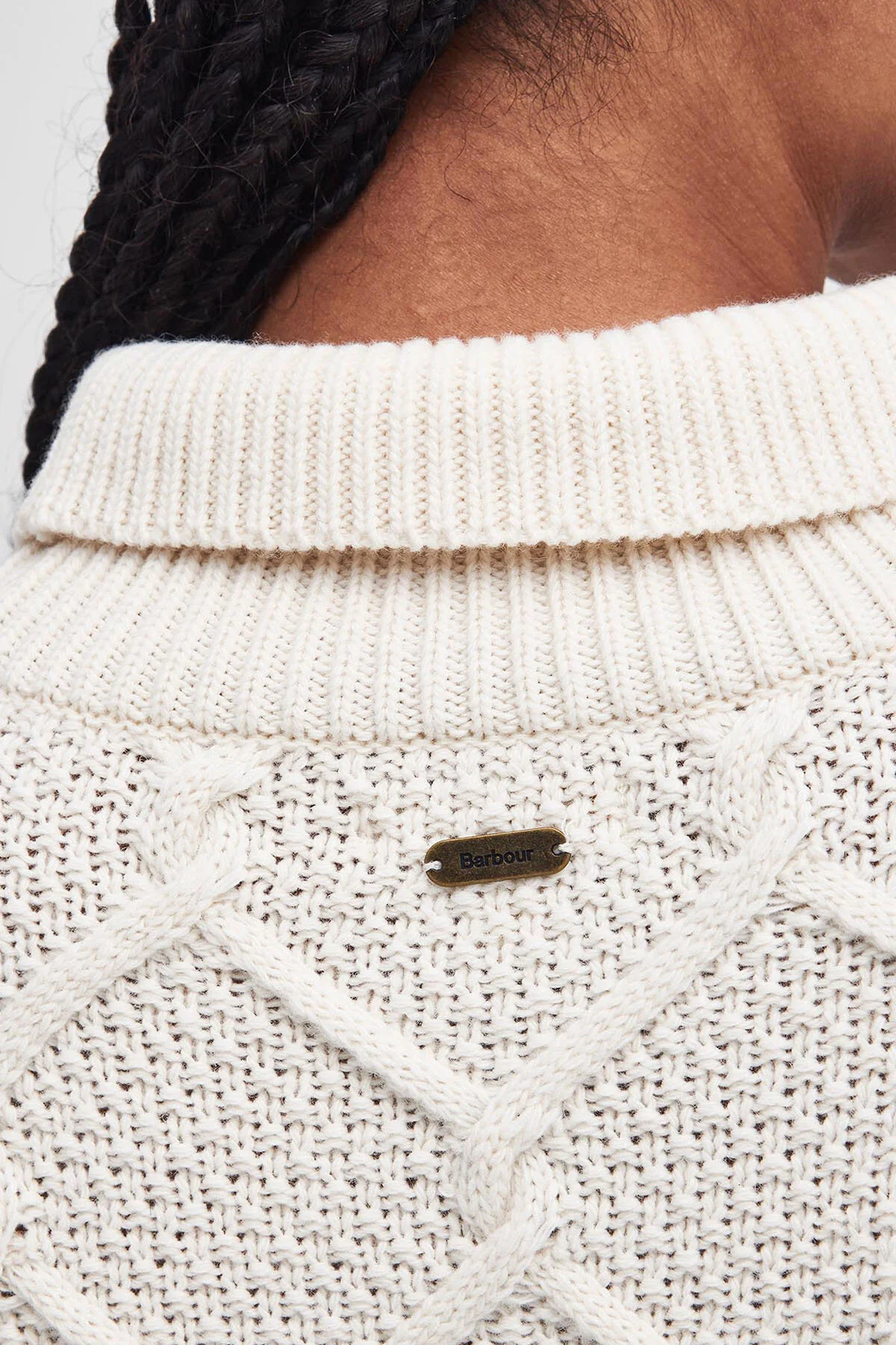 Burne Roll Neck Knit Sweatshirt - ECRU