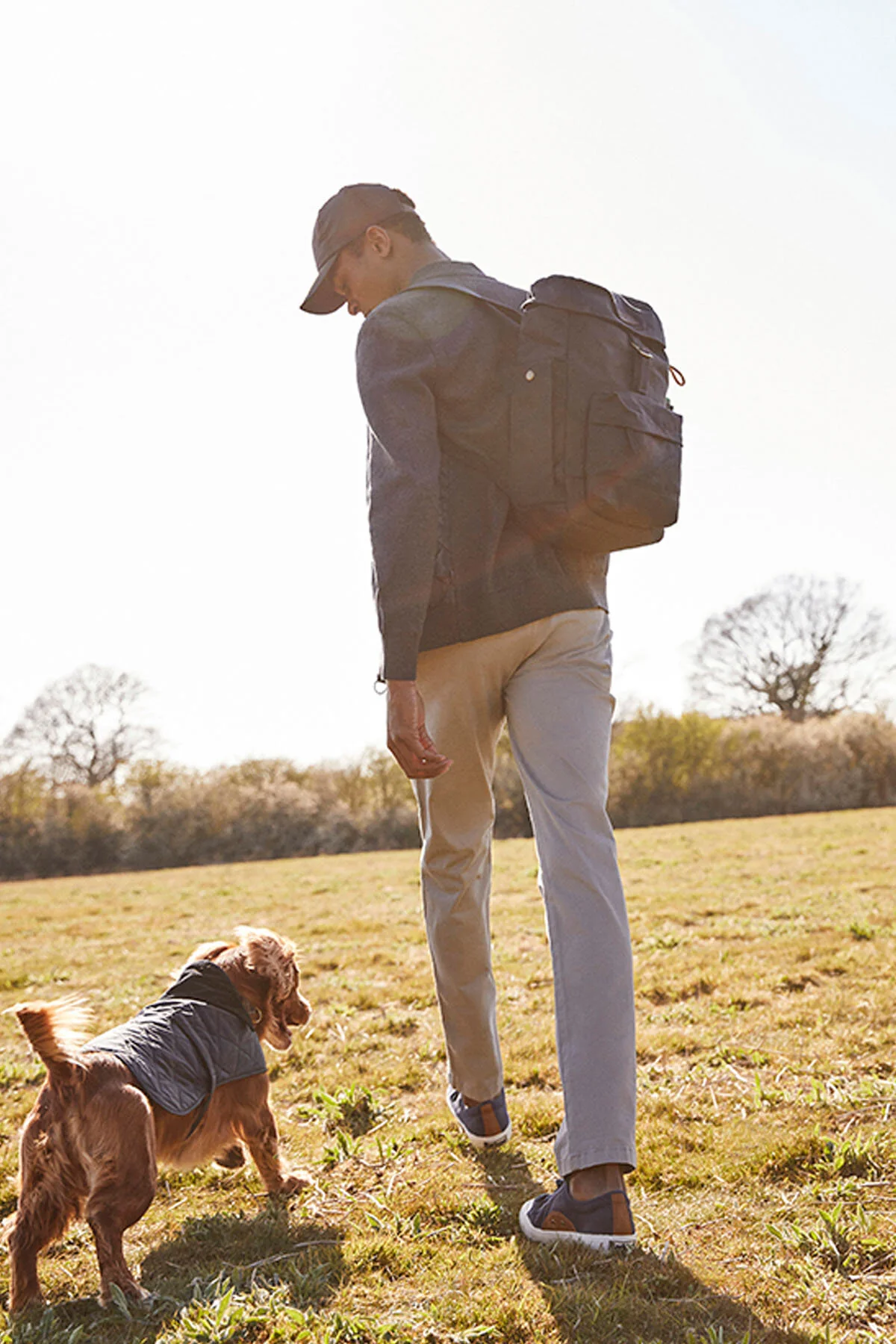 Waxed Cotton Backpack - OLIVE