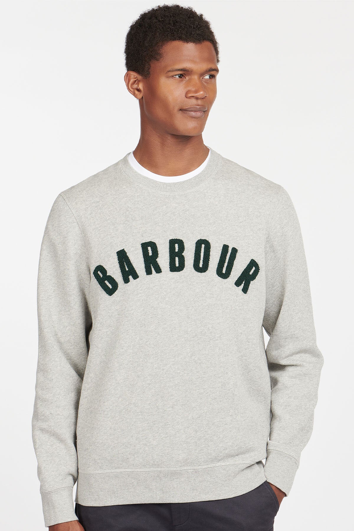 Prep Logo Crew Sweatshirt - GREY MARL