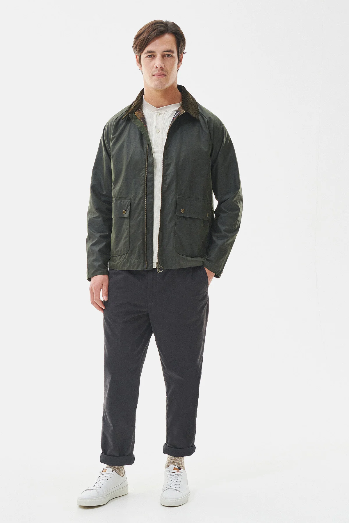 Bedale Short Wax Jacket - FERN