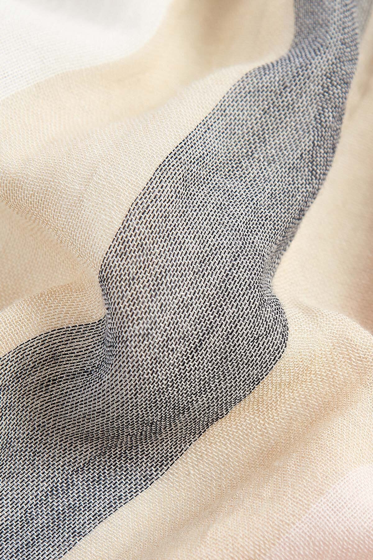 Bethany Striped Scarf - PRIMROSE HESSIAN