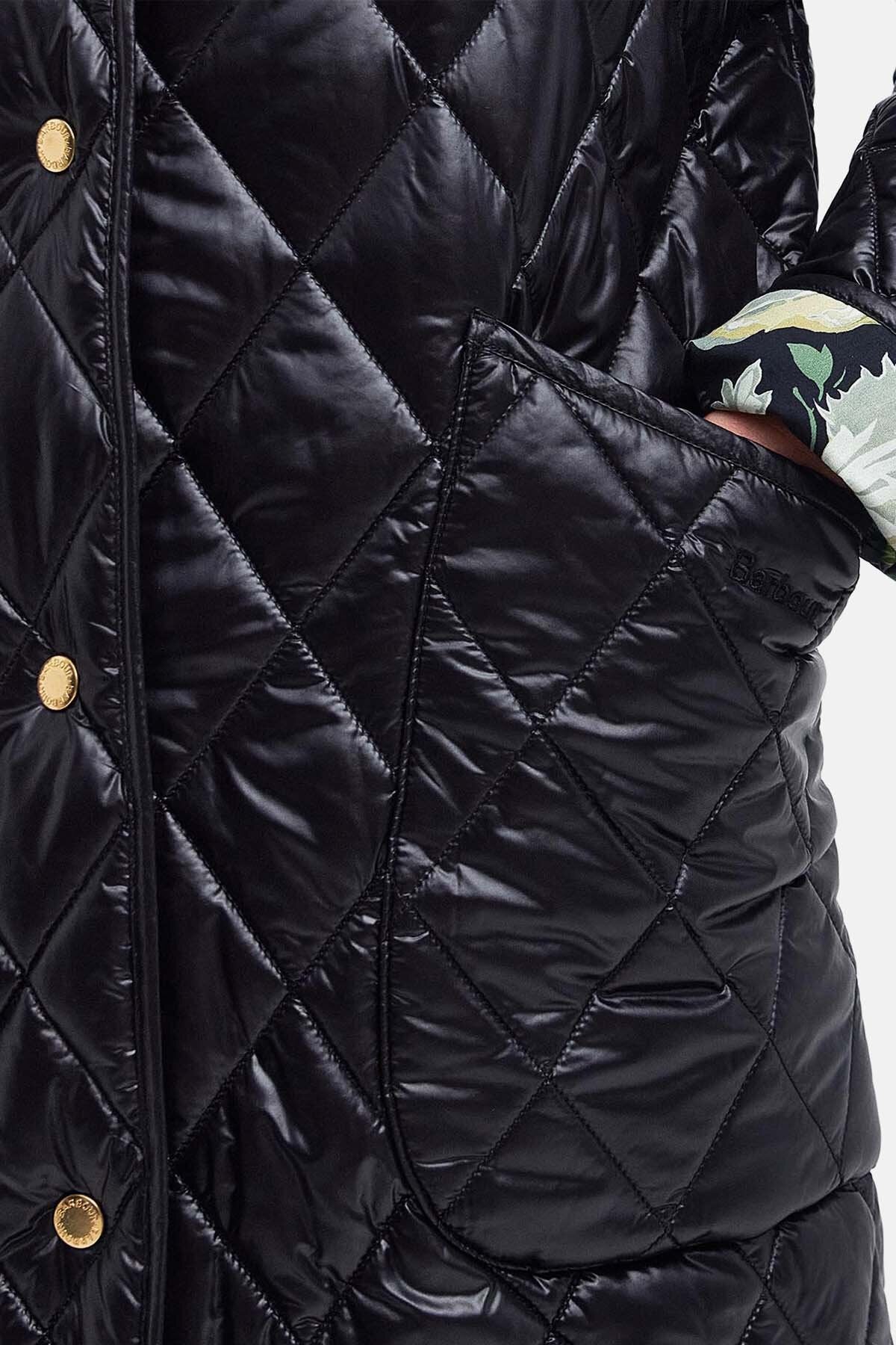Laving Quilted Jacket - BLACK/PAPAVERA