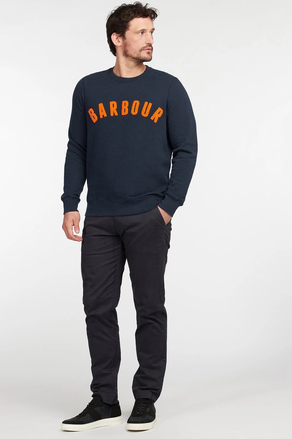 Prep Logo Crew Sweatshirt - NAVY