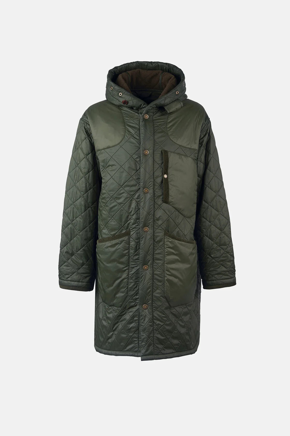 Overnight Polar Quilted Parka Jacket - OLIVE